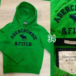 Abercrombie Men's Green hoodie Small